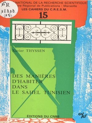 cover image of Des manières d'habiter dans le Sahel tunisien